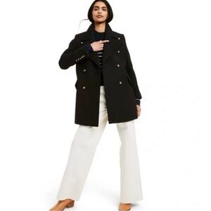 Nili Lotan Black Pea Coat